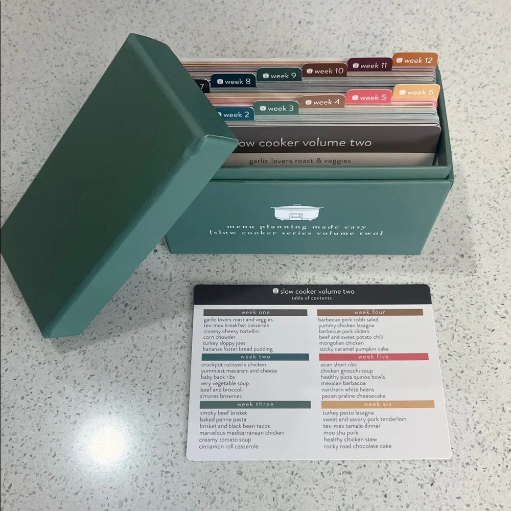Menu Planning Box - Five Ingredients or Less (Cream/Tan)